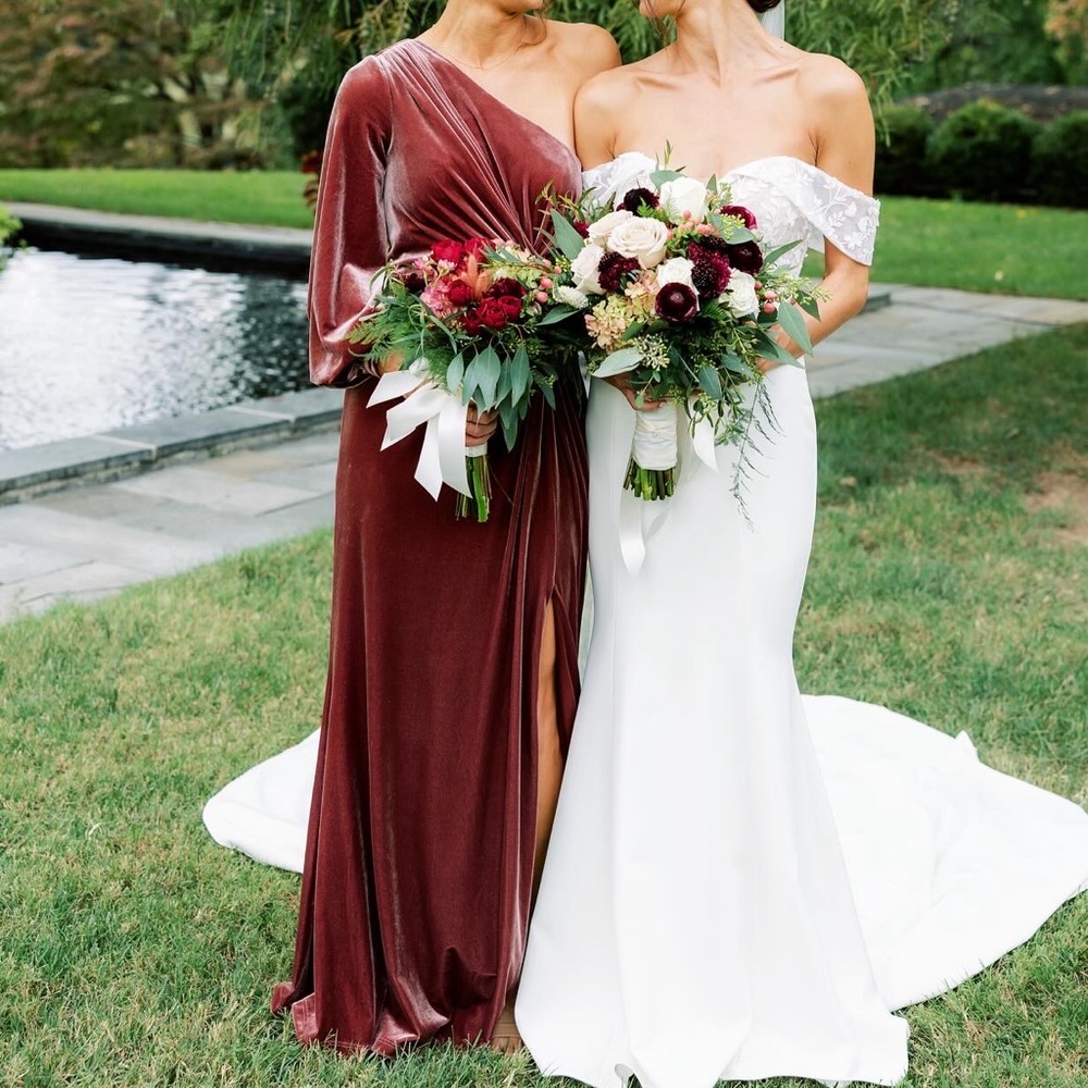Revelry Dusty Rose Aurora Velvet Dress
